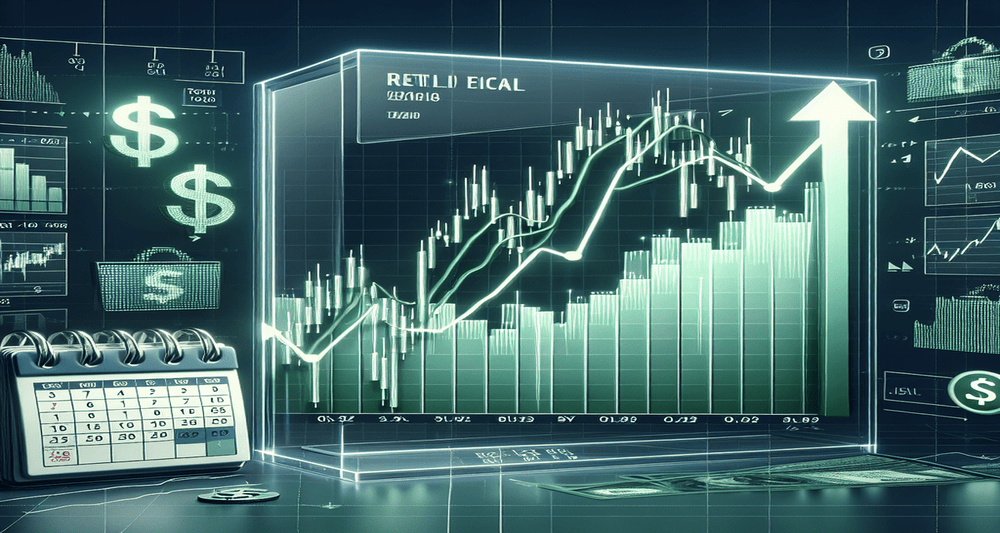 Retail investors optimistic about stocks with green bullish arrows and ascending prices on a financial chart backdrop, hinting at a Federal Reserve rate cut.