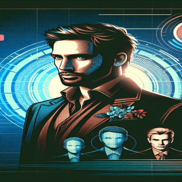 Elon Musk in a digital style, centered with futuristic social media interface, surrounded by follower icons, William Shatner and Paris Hilton.