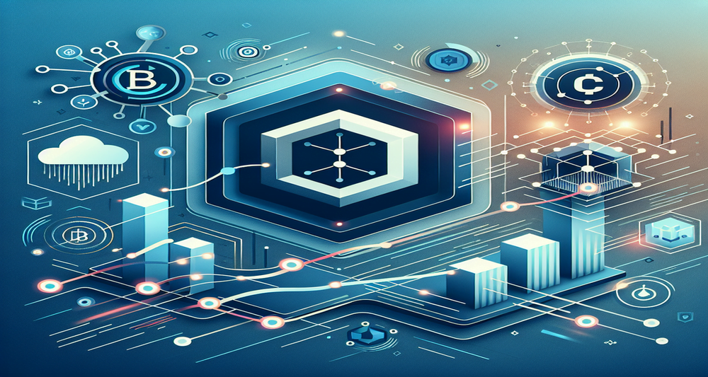 NEAR Protocol logo with flowing connections, rising bars indicating TVL growth, and abstract elements symbolizing a major network upgrade.
